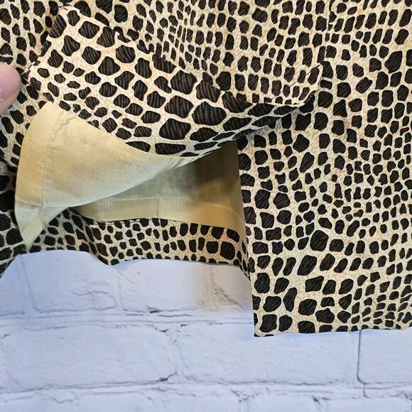 Vintage Allison Taylor Blouse and Skirt Set Animal Print Silk Blouse M Skirt L - Picture 8 of 9